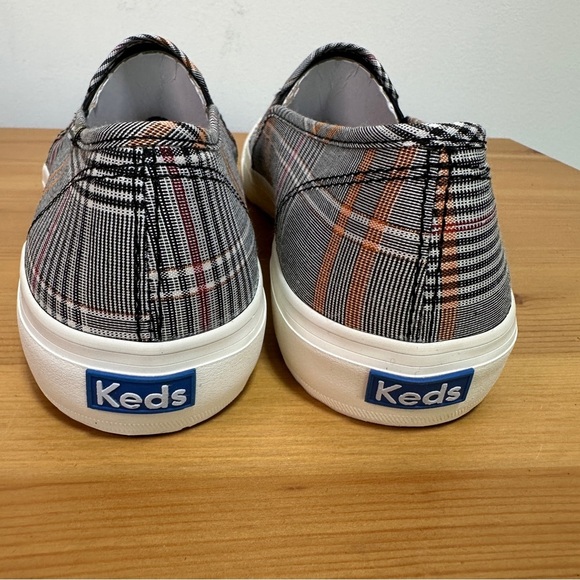 Keds | Double Decker Gray Plaid Slip-On Platform Sneakers - Picture 5 of 9